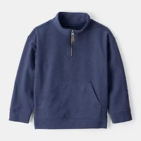 Carter's Little & Big Kid Boys Mock Neck Long Sleeve Quarter-Zip Pullover