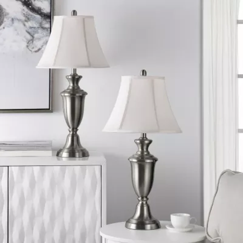 Stylecraft 15" W Steels - Set Of 2 Metal Table Lamp