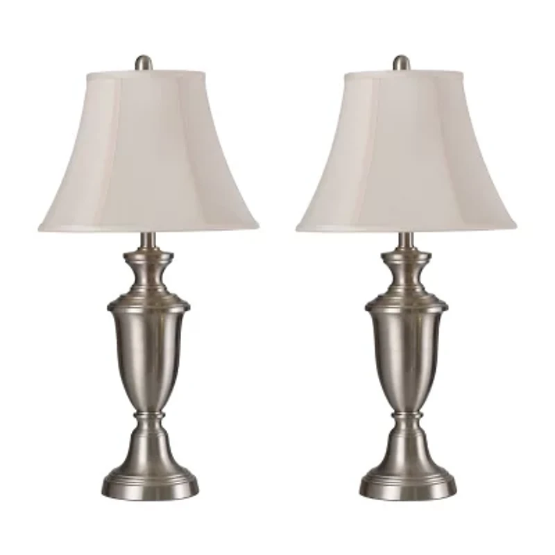 Stylecraft 15" W Steels - Set Of 2 Metal Table Lamp