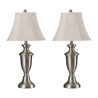 Stylecraft 15" W Steels - Set Of 2 Metal Table Lamp