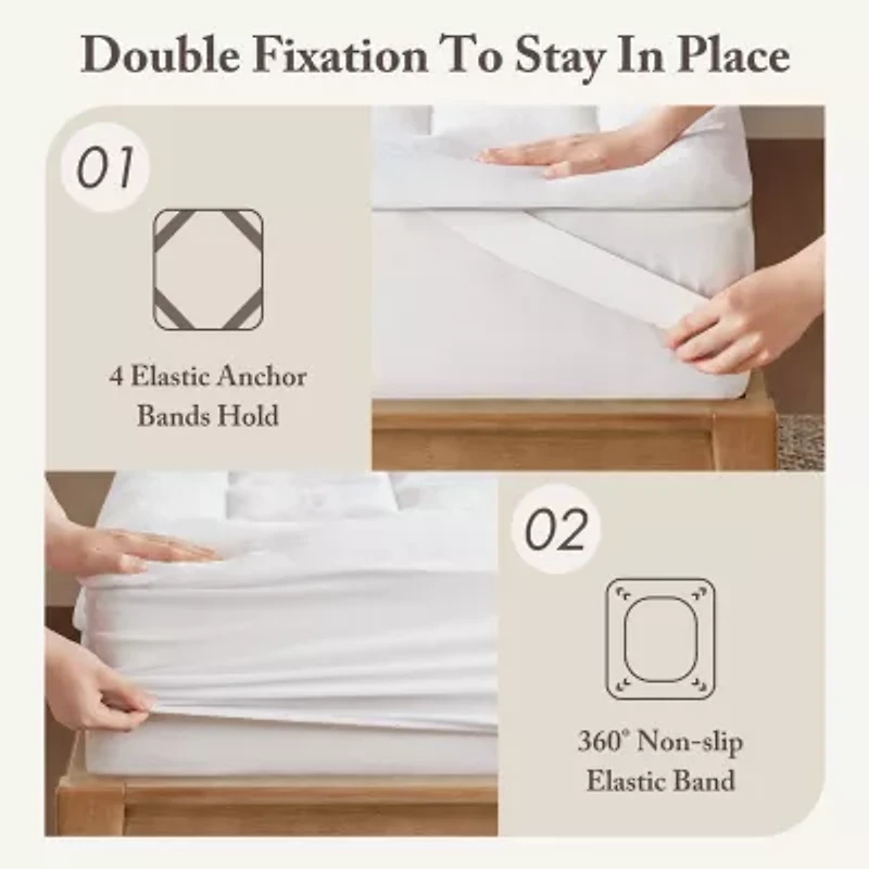 Madison Park Cloud Soft Plush Waterproof Quilted Mattress Pad