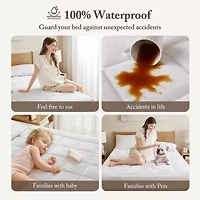 Madison Park Cloud Soft Plush Waterproof Quilted Mattress Pad