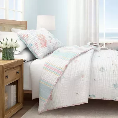 Linery Coastal Reversible Quilt Set