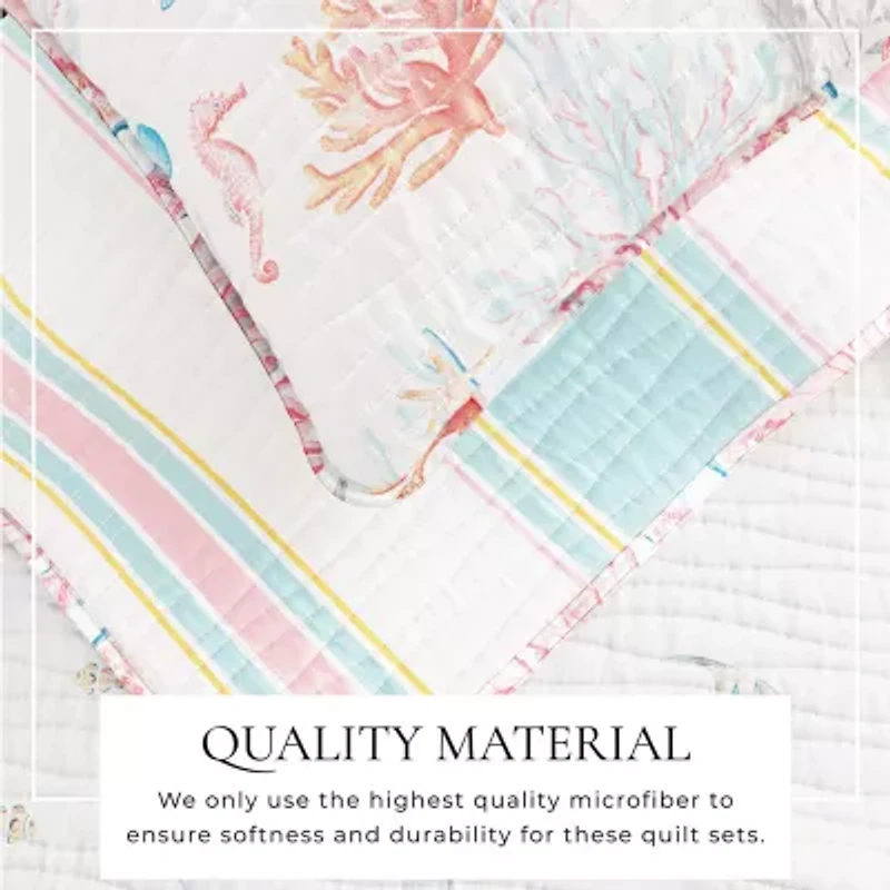 Linery Coastal Reversible Quilt Set