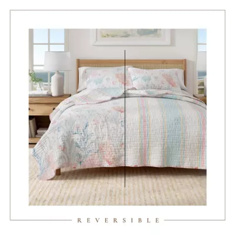 Linery Coastal Reversible Quilt Set