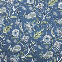 Linery Bordered Boho Floral Cotton Quilt Set Reversible