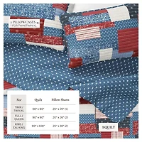 Linery Floral Patchwork Reversible Quilt Set