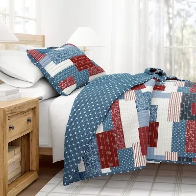 Linery Floral Patchwork Reversible Quilt Set