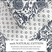 Linery Linery Coastal Printed Cotton Quilt Set Reversible Quilt Set