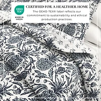 Linery Linery Coastal Printed Cotton Quilt Set Reversible Quilt Set