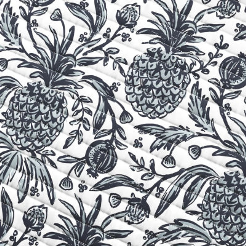 Linery Linery Coastal Printed Cotton Quilt Set Reversible Quilt Set