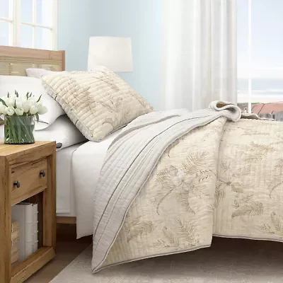 Linery Elevated Floral Cotton Reversible Quilt Set