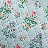 Linery Elevated Floral Cotton Reversible Quilt Set