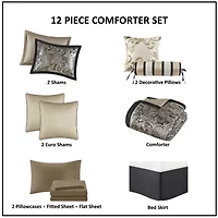 Madison Park Whitman 12-pc. Complete Bedding Set with Sheets