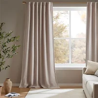 Madison Park Karien Sound Blocking Rod Pocket Back Tab 100% Blackout Set of 2 Curtain Panel