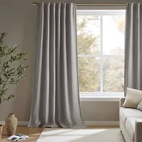 Madison Park Karien Sound Blocking Rod Pocket Back Tab 100% Blackout Set of 2 Curtain Panel