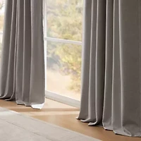 Madison Park Karien Sound Blocking Rod Pocket Back Tab 100% Blackout Set of 2 Curtain Panel