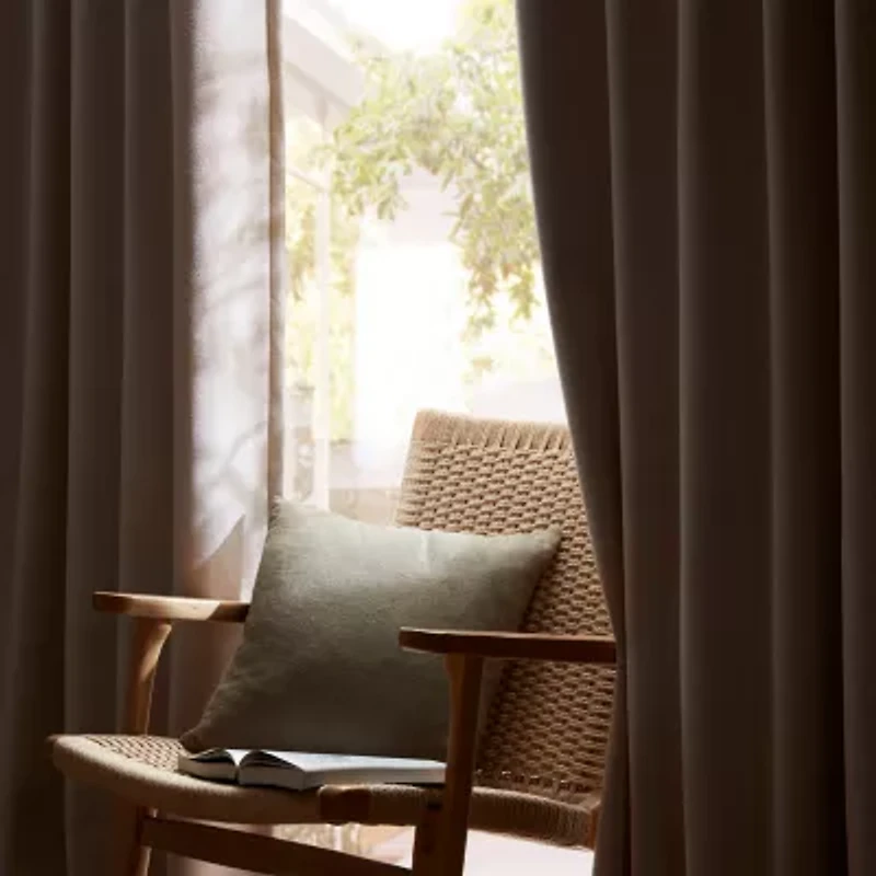 Madison Park Karien Sound Blocking Rod Pocket Back Tab 100% Blackout Set of 2 Curtain Panel