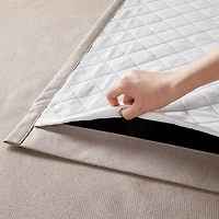 Madison Park Karien Sound Blocking Rod Pocket Back Tab 100% Blackout Set of 2 Curtain Panel