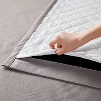 Madison Park Karien Sound Blocking Rod Pocket Back Tab 100% Blackout Set of 2 Curtain Panel
