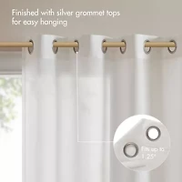 Madison Park Vera Grommet Top Sheer Single Curtain Panel