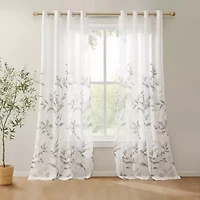 Madison Park Vera Grommet Top Sheer Single Curtain Panel