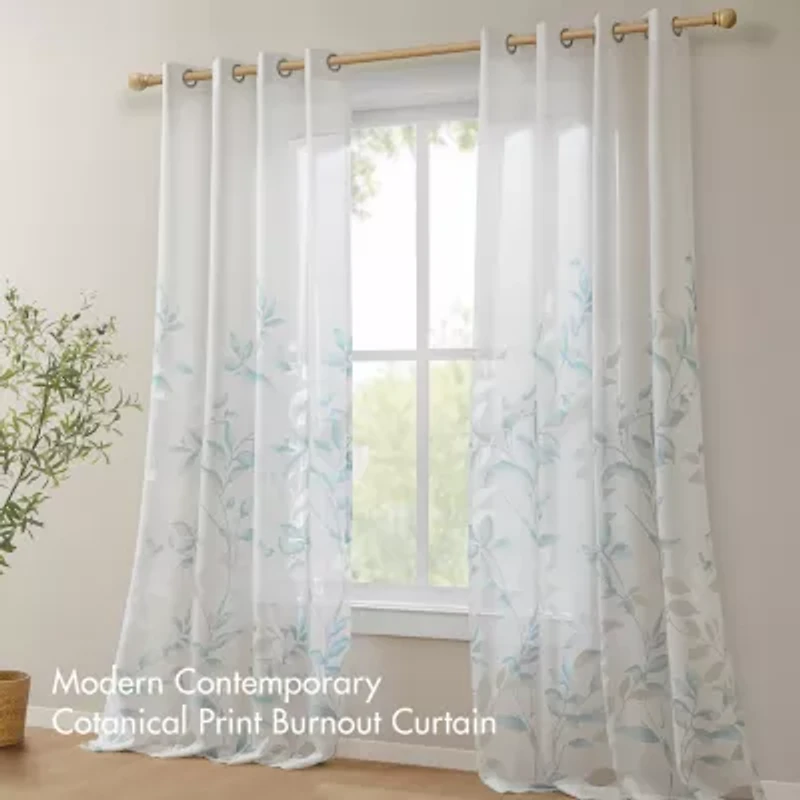 Madison Park Vera Grommet Top Sheer Single Curtain Panel
