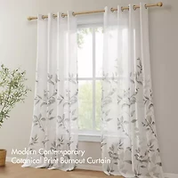 Madison Park Vera Grommet Top Sheer Single Curtain Panel