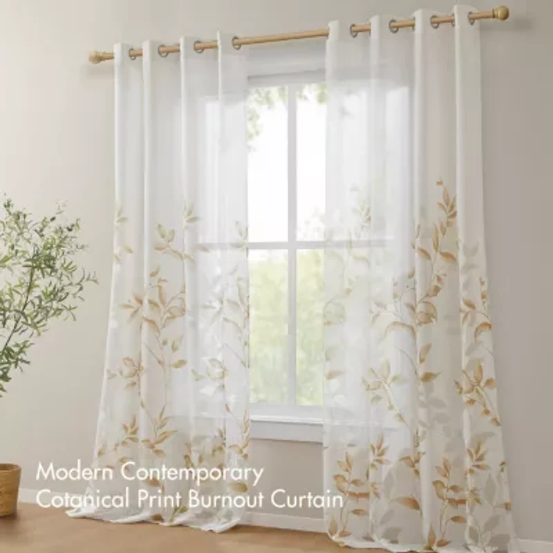 Madison Park Vera Grommet Top Sheer Single Curtain Panel