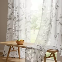 Madison Park Vera Grommet Top Sheer Single Curtain Panel