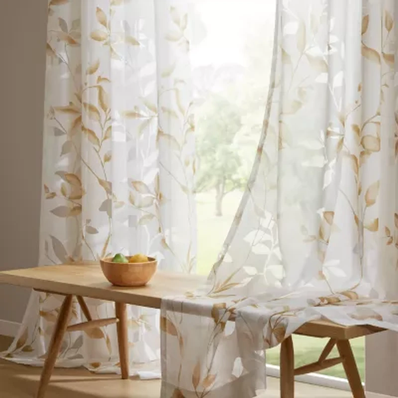 Madison Park Vera Grommet Top Sheer Single Curtain Panel