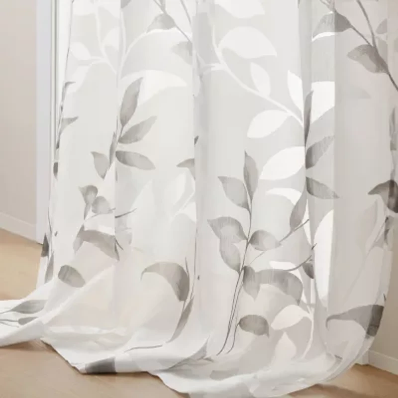 Madison Park Vera Grommet Top Sheer Single Curtain Panel