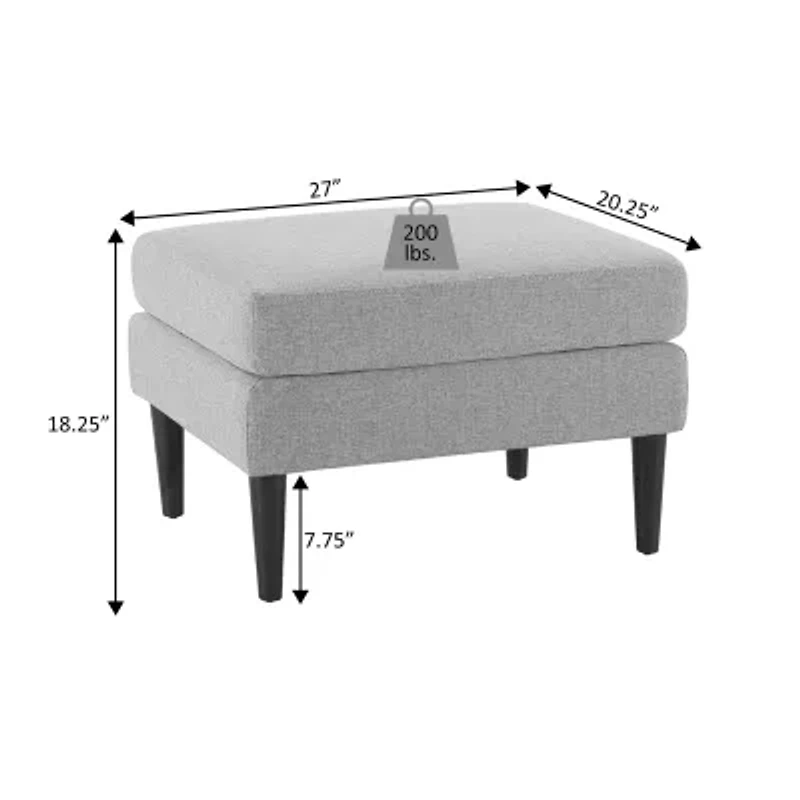 Marlow Mid Century Ottoman