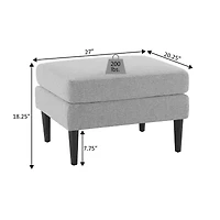 Marlow Mid Century Ottoman