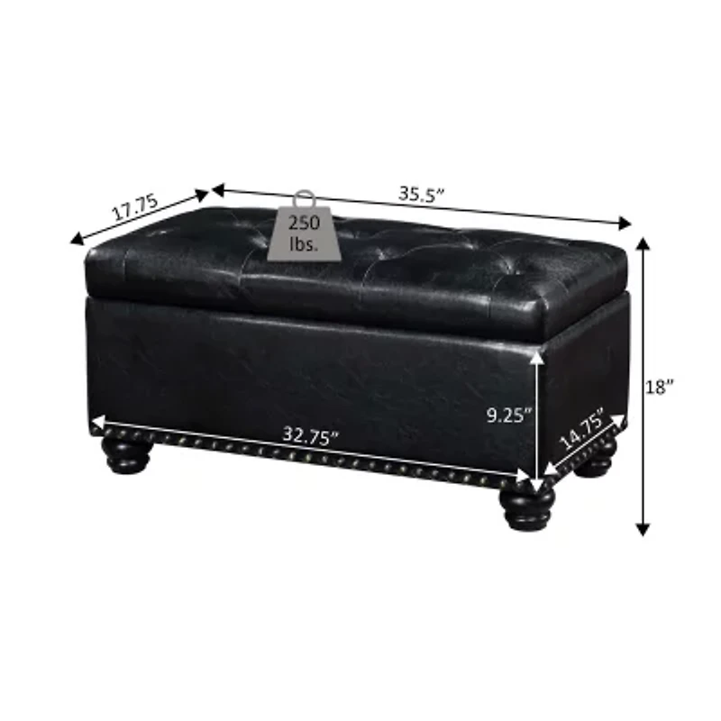 Designs4Comfort 7th Avenue Storage Ottoman