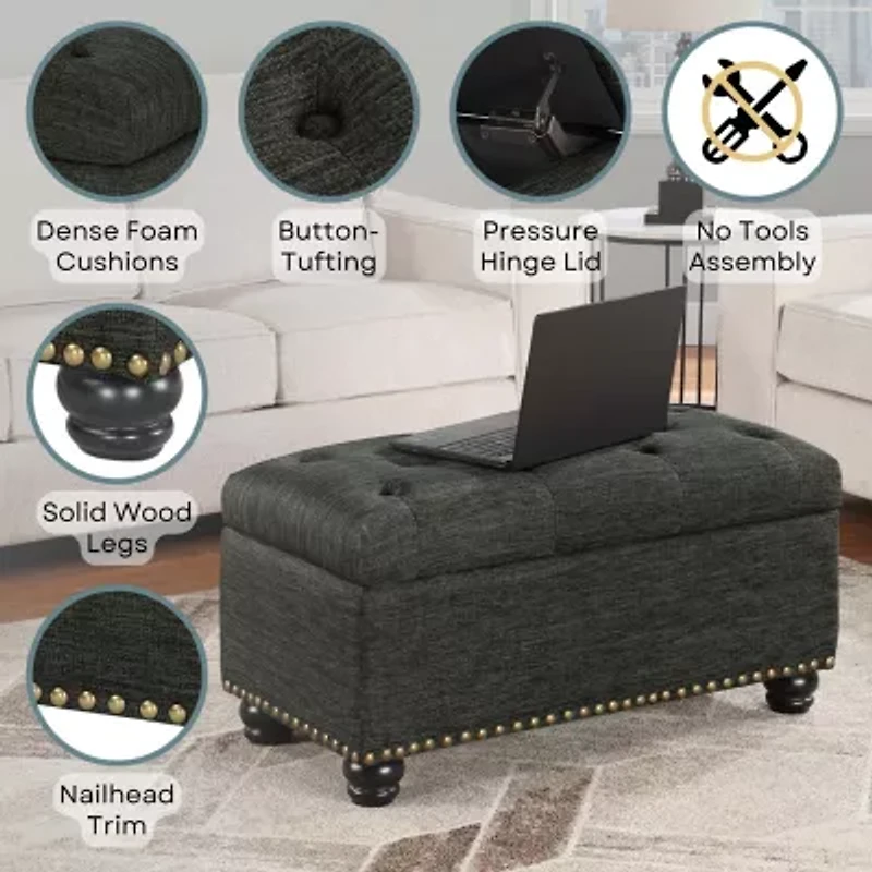 Designs4Comfort 7th Avenue Storage Ottoman