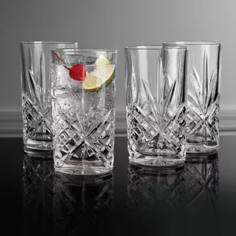 Godinger Silver Dublin Crystal 4-pc. Highball Glasses Lead Free