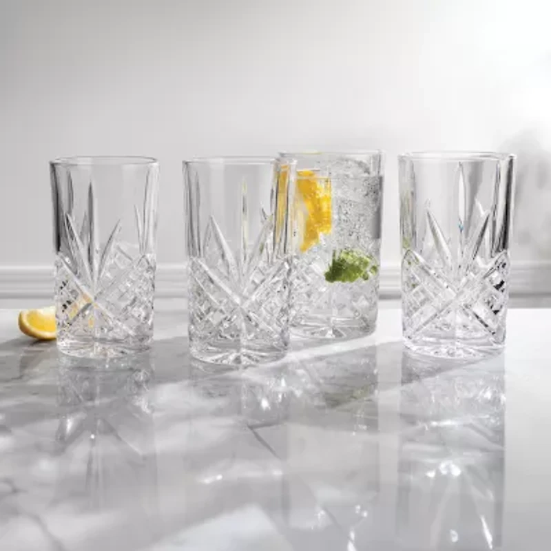 Godinger Silver Dublin Crystal 4-pc. Highball Glasses Lead Free