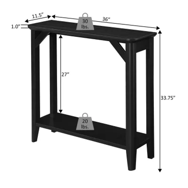 Winston Hall Table with Shelf