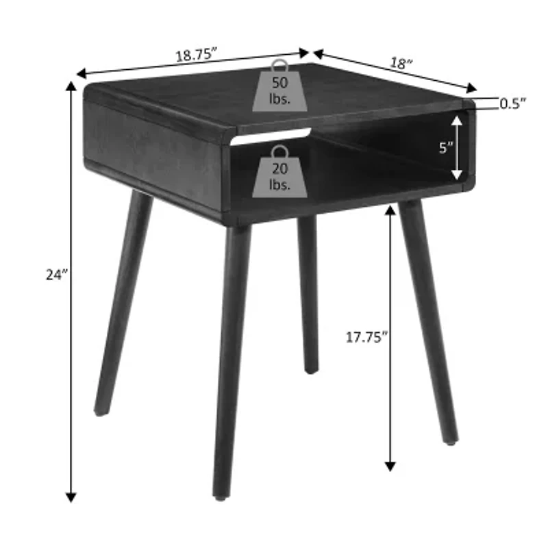 Napa End Table with Shelf