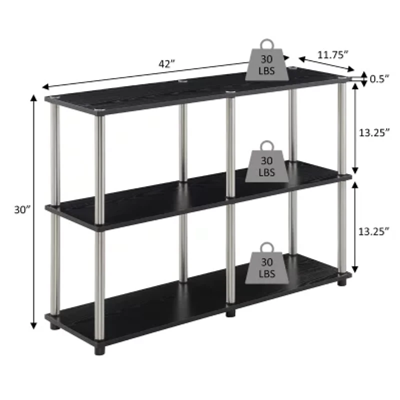 Designs2Go No Tools Console Table with Shelves