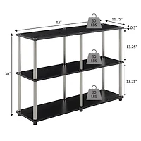 Designs2Go No Tools Console Table with Shelves