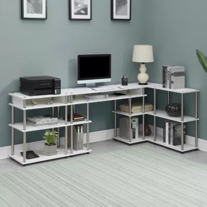 Designs2Go No Tools Console Table with Shelves