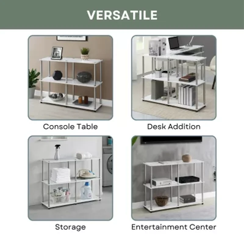 Designs2Go No Tools Console Table with Shelves