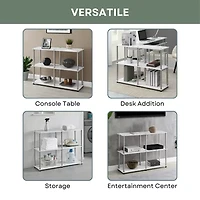 Designs2Go No Tools Console Table with Shelves