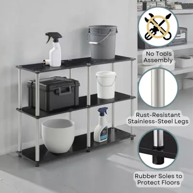 Designs2Go No Tools Console Table with Shelves