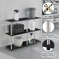 Designs2Go No Tools Console Table with Shelves