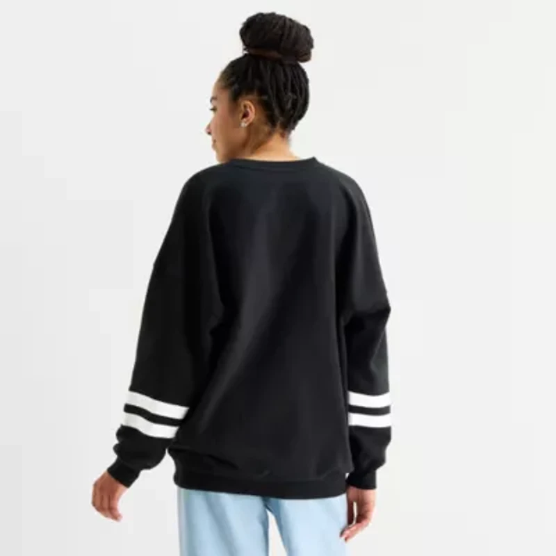 Womens Juniors Crew Neck Long Sleeve Mickey and Friends Sweatshirt