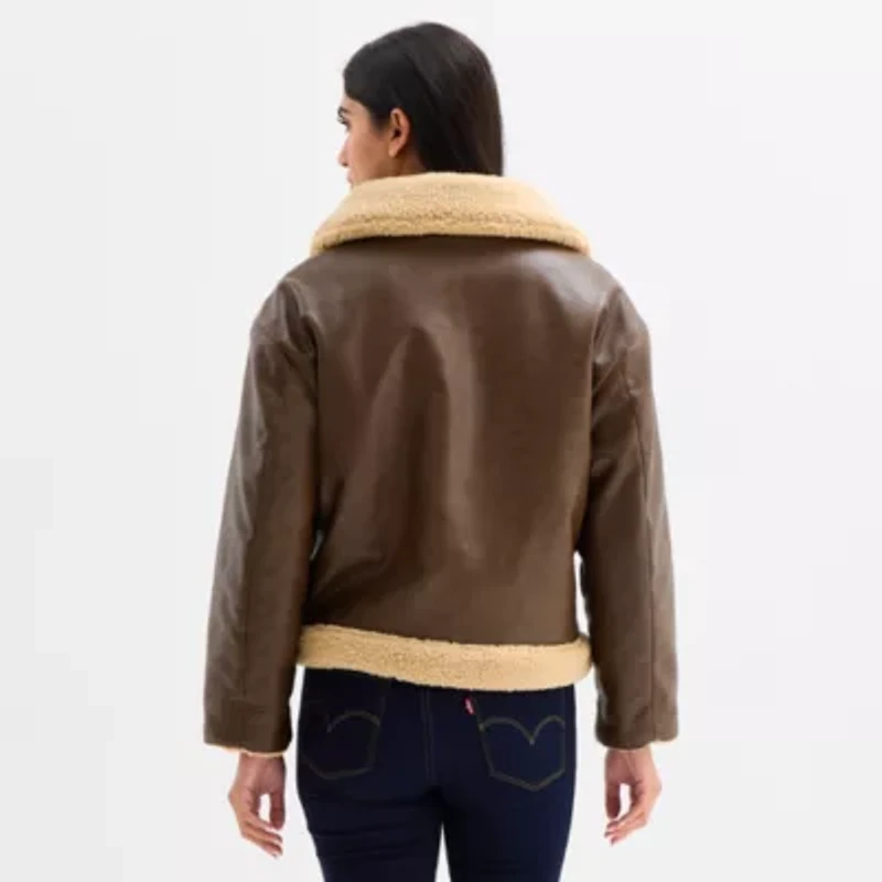 Levi's® Womens Faux Leather Reversible Midweight Jacket