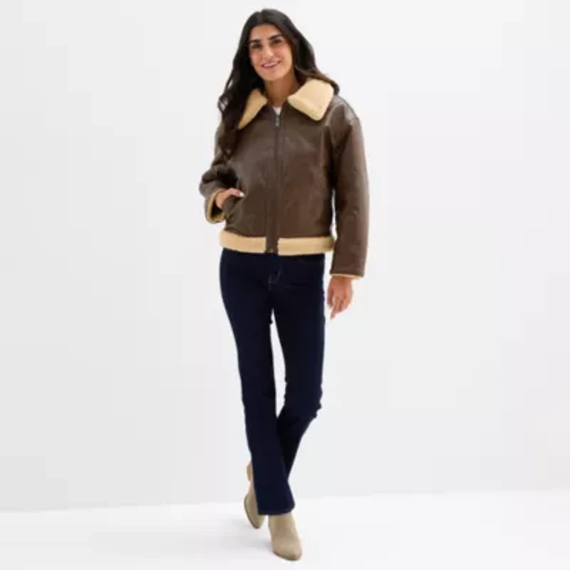 Levi's® Womens Faux Leather Reversible Midweight Jacket